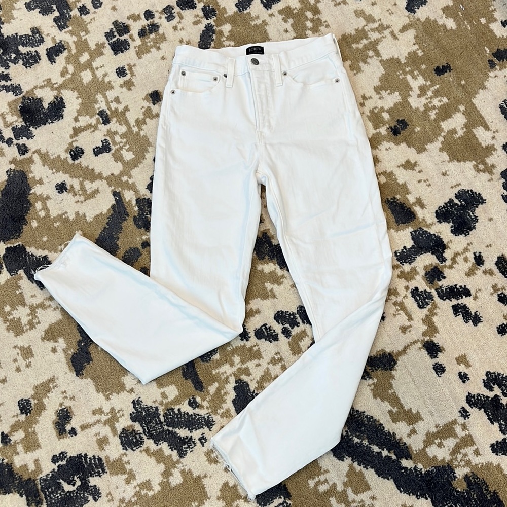 J.Crew 10â High-Rise Skinny Rawâ Hem Jeans